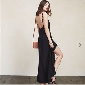 Reformation Jillian Black Maxi Dress Size 2P